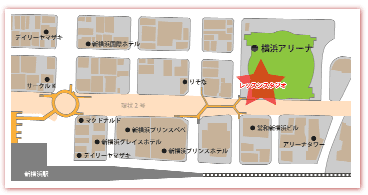 レッスンスタジオアクセスマップ